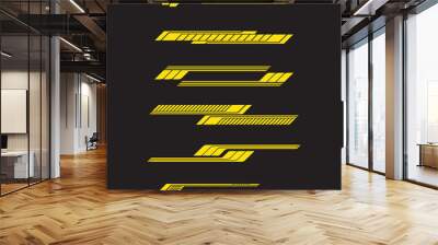 Race yellow decal set Wall mural