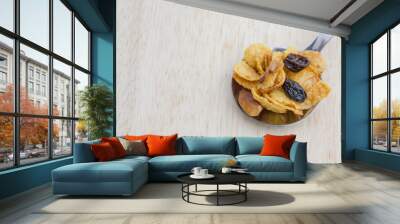 Mix corn flakes cereal snack menu Wall mural