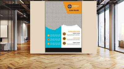 Corporate business flyer template simple and clean a4 size vector design Wall mural