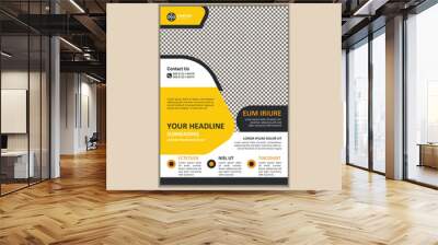 Corporate business flyer template simple and clean a4 size vector design Wall mural