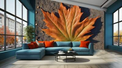 one leaf Wall mural