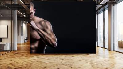 ultimate fighter with copy space Wall mural