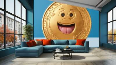 tongue coin Wall mural