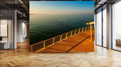 lido di camaiore pier view on sunrise Wall mural