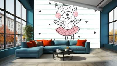 princess bear Wall mural