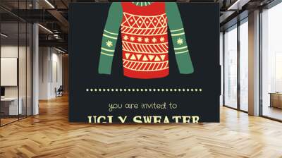 sweater invitation 3 Wall mural