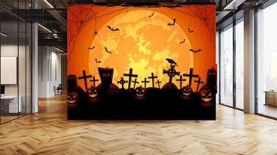 Scary Halloween background Wall mural