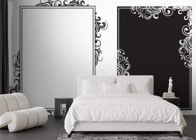 White and black frames Wall mural