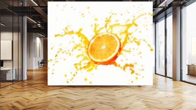 orange juice splash isolated  Wall mural