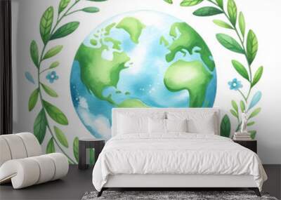 green planet earth Wall mural