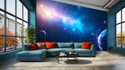 The vast and deep universe starry sky Wall mural