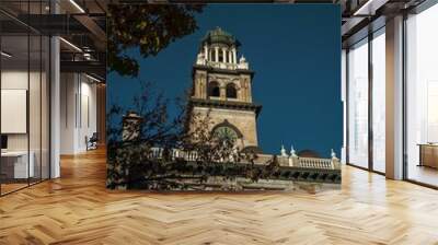 Vertical shot of a historic tall tower exterior in Colorado Springs Wall mural