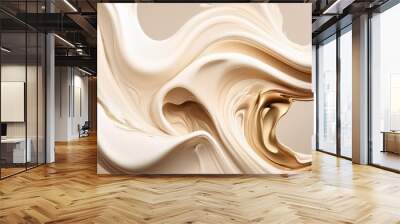 beautiful fluid art creative beige texture portrait abstract background Wall mural