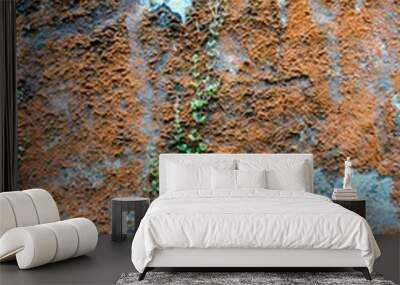 lush green plant on a vibrant rock surface Wall mural