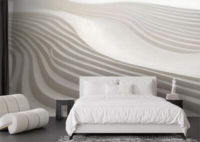 minimalist lines white sand close-up Wall mural