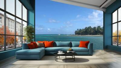 tropical beach and sea Wall mural