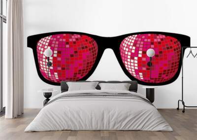 lunettes disco Wall mural