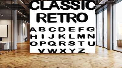 Classic retro typerwittenn font - vector english alphabet Wall mural