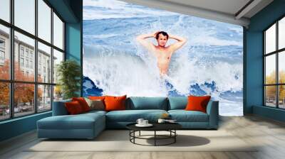 Photo of beach fun in USA. Wall mural