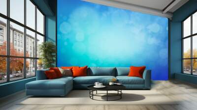 abstract bokeh background Blue Wall mural