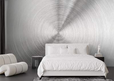 Metal aluminum circle texture surface background backdrop design , photo image hi resolution Wall mural