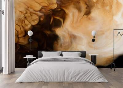 Pouring coffee mix milk  texture background Wall mural