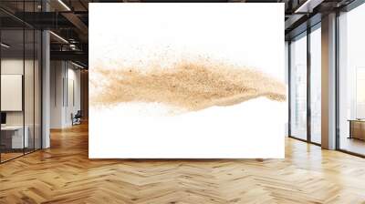 Sand on white background ,stop motion,sand explode Wall mural