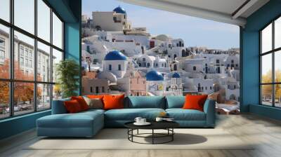 Santorini Blue Domes in Oia Wall mural