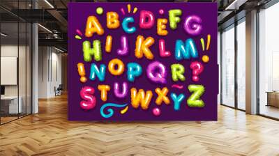 Kids alphabet color letters Wall mural