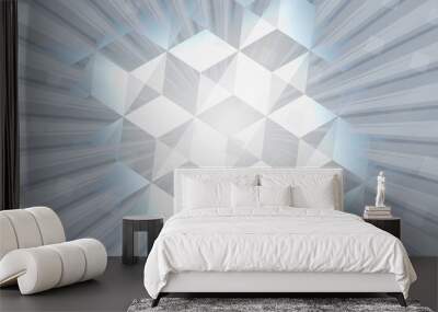 abstract, design, blue, illustration, wave, wallpaper, white, lines, architecture, light, business,  Wall mural