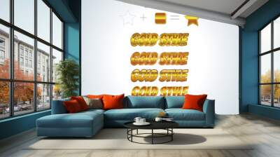 Set of Gold Graphic Styles for Design. Wall mural