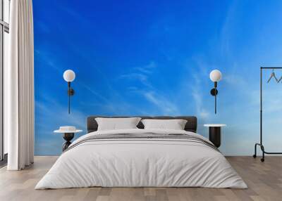 beautiful blue sky with soft white cloud background Wall mural