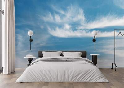 beautiful blue sky with white cloud view nature Wall mural