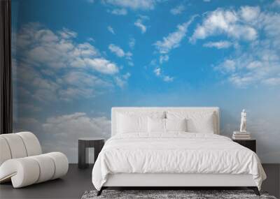 blue sky with white cloud background Wall mural