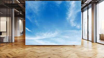 blue sky with white cloud background Wall mural