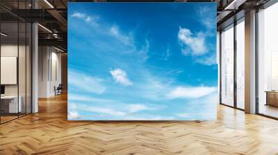 blue sky with white cloud background Wall mural