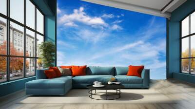 blue sky with white cloud landscape background Wall mural