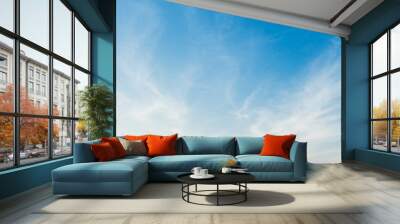 blue sky with white cloud landscape background Wall mural