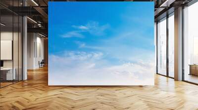 blue sky with white cloud view nature Wall mural