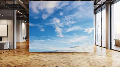 panorama blue sky with cloud and sunshine background Wall mural