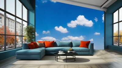 panorama blue sky with white cloud background nature view Wall mural