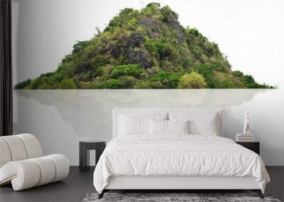 rock mountain isolate on white background Wall mural