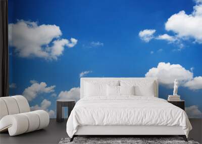 white cloud with blue sky background Wall mural