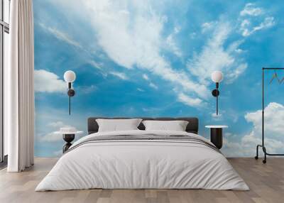 white cloud with blue sky background Wall mural