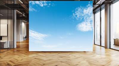 white cloud with blue sky background Wall mural