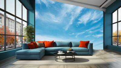 white cloud with blue sky background Wall mural