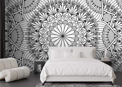 Vector islamic background with mandala Wall mural