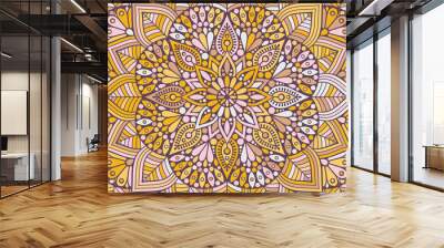 Vector islamic background with mandala Wall mural