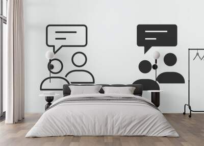 Chatting vector icon for graphic and web design. Wall mural