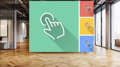 Click - vector icon. Wall mural